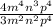 \frac{4m^{4}n^{3}p^{4}}{3m^{2}n^{2} p^{4} }
