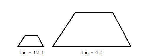 Above are two different diagrams of the same backyard. If the length of the diagram on the left is