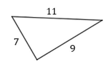 Pythagorean Theorem: a^2 + b^2 = c^2

Question 6 options:No. Since 7^2+9^2≠11^2, the triangle cann
