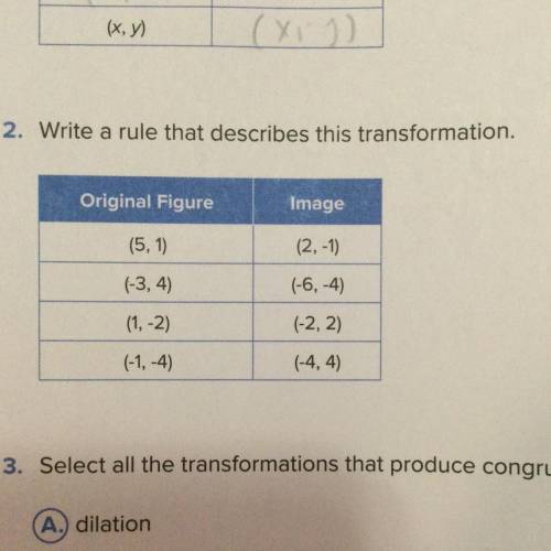 Practice

Types of Transformations
Complete the table and determine the rule for this transformati