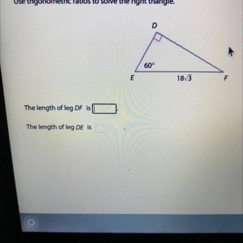 Use trigonometric ratios to solve the right triangle. Pls Help