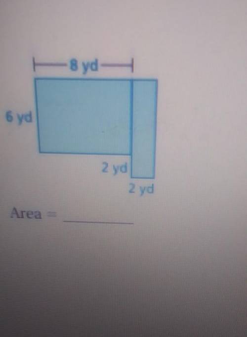 Find the area of the shape NO EXPLANATION JUST ANSWER​
