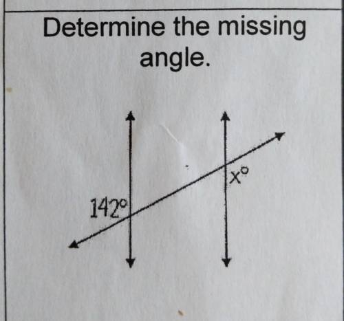 Determine the missing angle ​