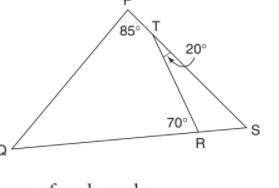 Find measure of angle PQS