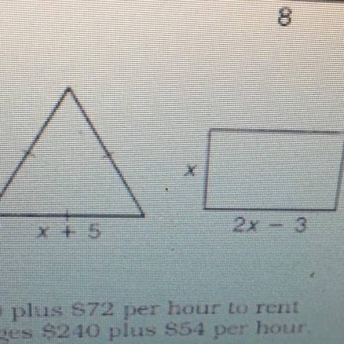 What’s the value of x to the first one and the perimeter to the second one?????