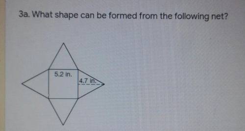 What shape can be formed from the following net?​
