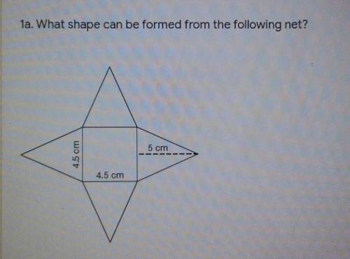 What shape can be formed from the following net​