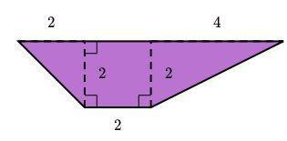 Find the area for the shape shown below