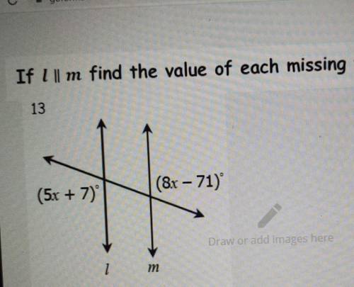 If parallel m find the value of each missing variable​