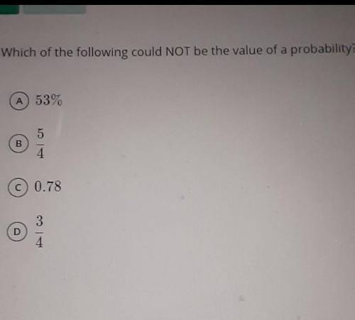 Which of the following could not be a value of probabilityHELP​