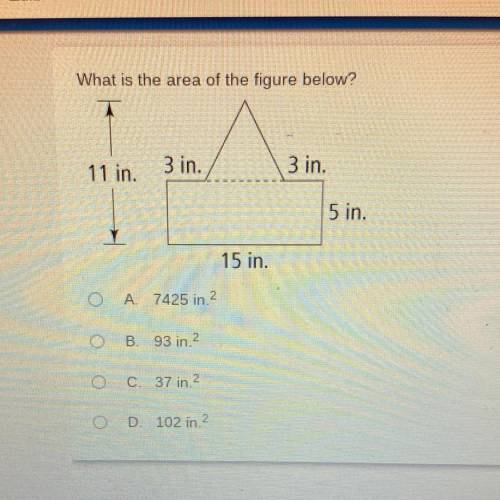 What is the area of the figure below￼?