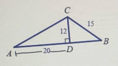 PLEASE HELP I’LL GIVE BRAINLIEST!! In triangle ABC, determine the length of the altitude to segment