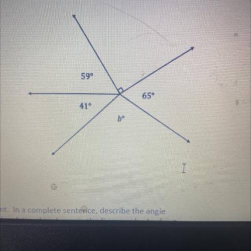 In a complete sentence, describe the angle relationship in the diagram. Write an equation for the a