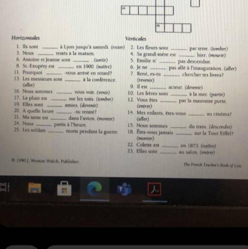 Etre french word puzzle PLZ HELP PLZ PLZ PLZ I RLLY NEED HELP