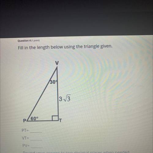 Find the length below using the triangle given