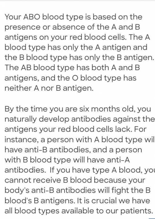 Explain the two inheritance patterns of blood type.