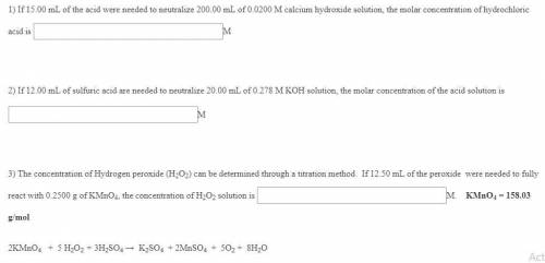 If 15.00 mL of the acid were needed to neutralize 200.00 mL of 0.0200 M calcium hydroxide solution,