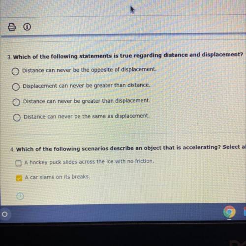 Which of the following statements is true regarding distance and displacement