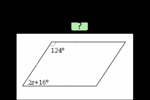 In the parallelogram below z=?