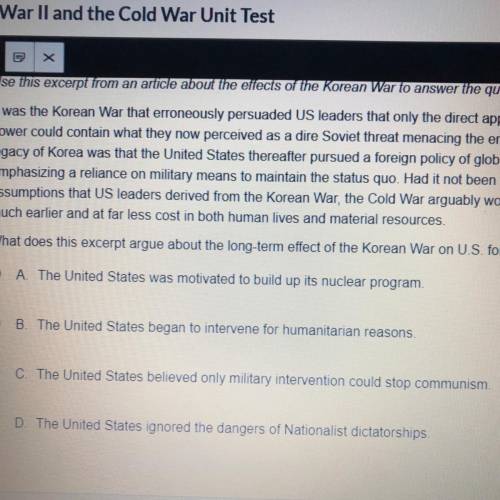 Use this excerpt from an article about the effects of the Korean War to answer the question

It wa