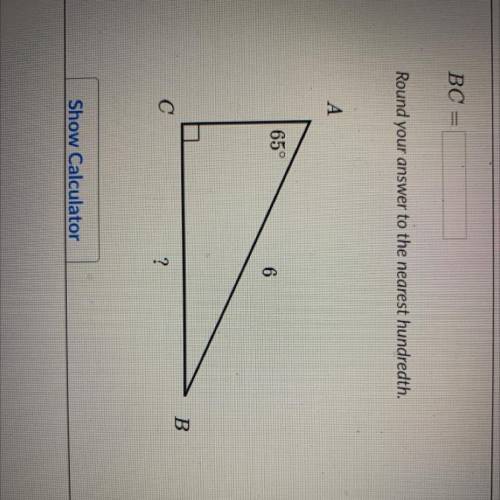 Solve for a side in the right triangles