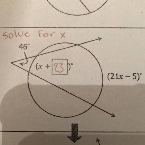 Solve for x. answer must be a positive and whole number (no decimals or fractions).
