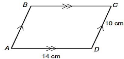 Find the measure of AB *
14 cm
24 cm
10 cm
140 cm