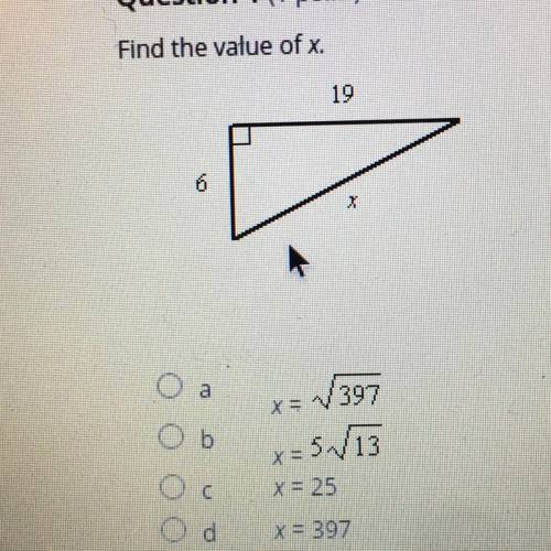 Find the value of x.
HELP