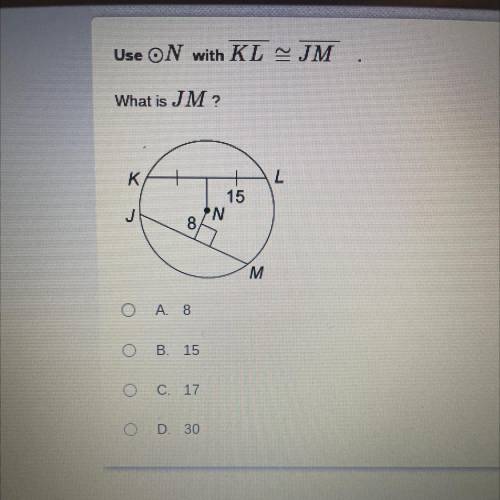Use N with KL = JM
What is JM?