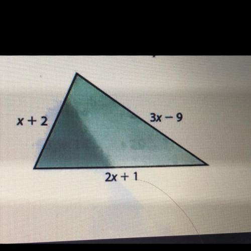 18. The perimeter of the given triangle is 36 cm.
Find the value of x.