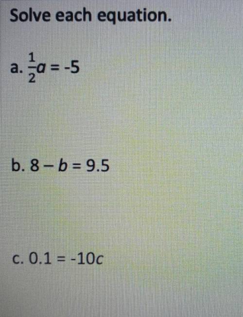 Solve each equation.Show your work.Can someone help me please??​