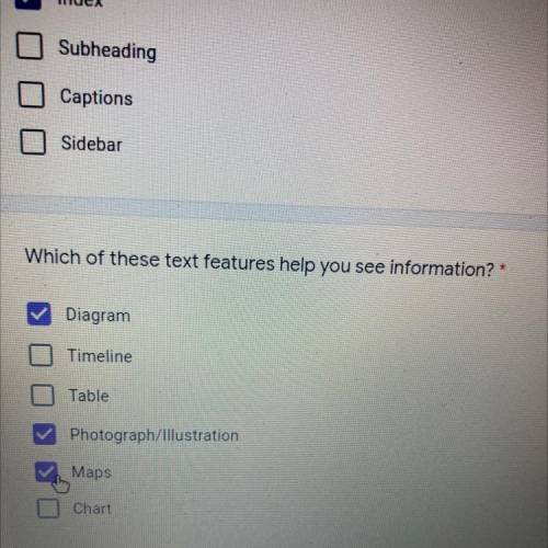 Which of these text features help you see information?