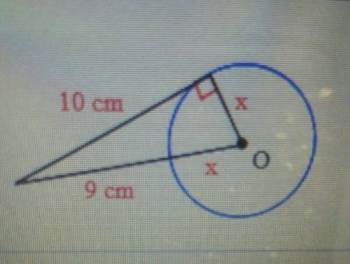 What is the value of x in the circle on the right?​