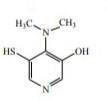 Find the basic sites in molecule, compare the basicity. Write the reaction scheme to this

compoun