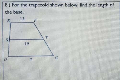Find the base of the trapezoid​