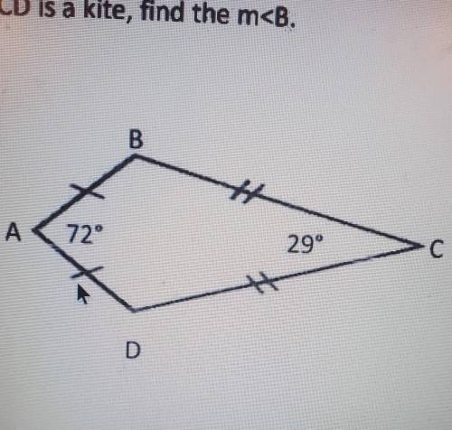 ABCD is a kite, find m​