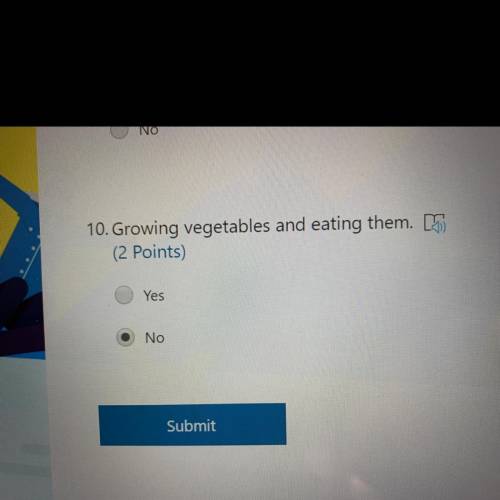 Is growing vegetables and eating them a provisioning service?