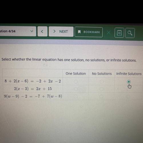 How many solutions does 2x+3=2x-15 have