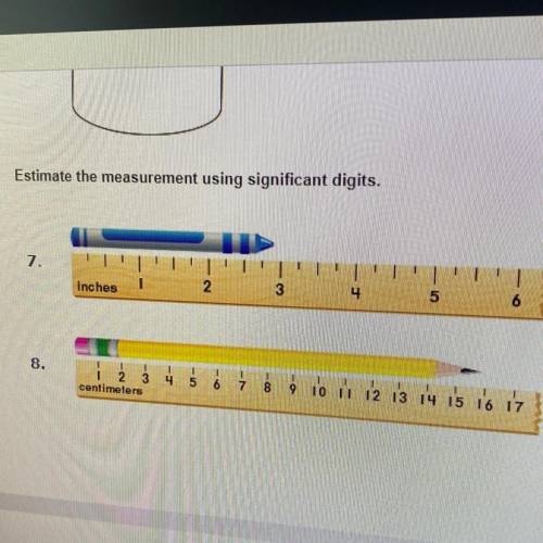 Estimate the measurement using significant digits