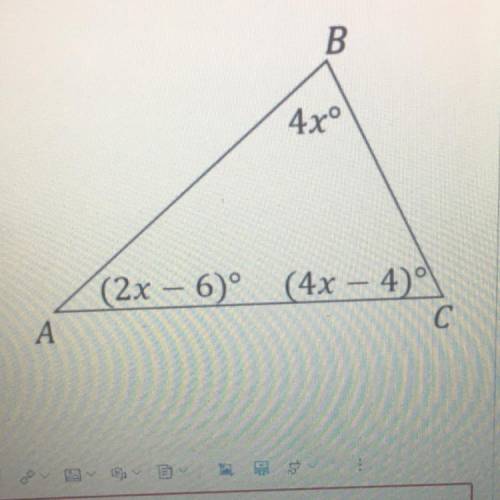 You must show all your work to credit 
In triangle ABC below , which is the longest side?