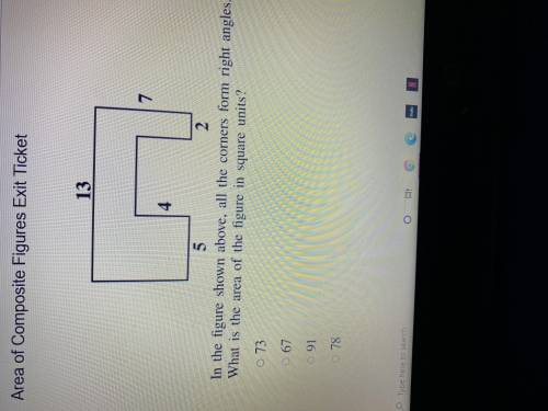 What is the area of the figure in square units