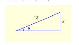 Consider the triangle in which the angle θ increases at a constant rate of 5 radians per minute. At