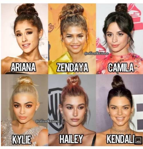 Who is looking beautiful with a cute little bun?

choose any 3 cuties from these 6 given above in