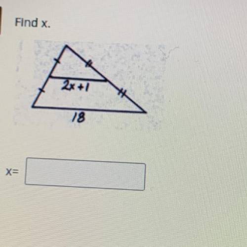 Find x. 
Please help! Oh