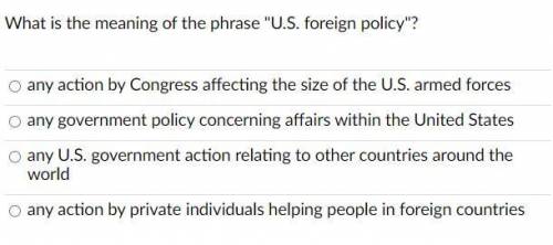 What is the meaning of the phrase U.S. foreign policy?