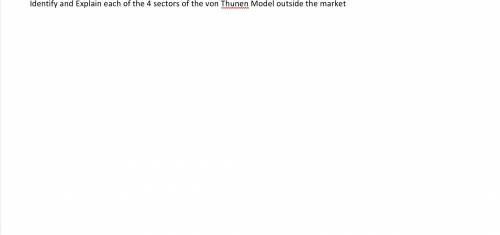 Identify and Explain each of the 4 sectors of the von Thunen Model outside the market!