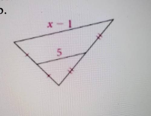 Find the value of x in the triangle (show work pls)​