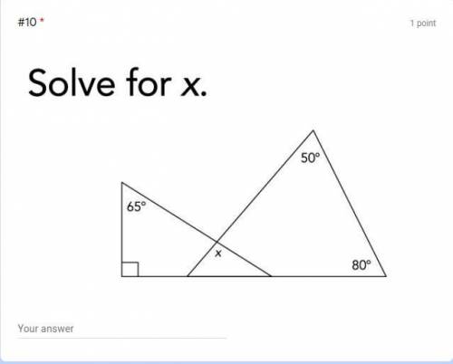 SOLVE FOR X, GEOMETRY