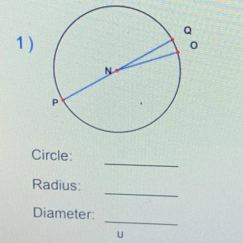 Circle:
Radius:
Diameter: