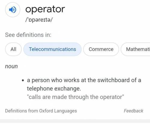 Question: define oprators​